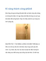 Kĩ năng thành công trong kinh doanh-phần8 pptx