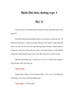 Bệnh Đái tháo đường type 1 (Kỳ 1) potx