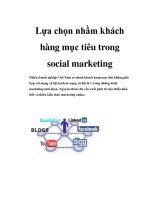 lựa chọn nhầm khách hàng mục tiêu trong social marketing