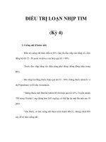ĐIỀU TRỊ LOẠN NHỊP TIM (Kỳ 4) pptx