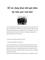 Để xây dựng được đội ngũ nhân lực hiệu quả vượt bậc! Các chủ doanh ppsx