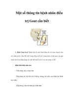 Một số thông tin bệnh nhân điều trị Gout cần biết potx