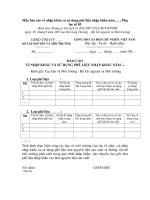 Mẫu báo cáo về nhập khẩu và sử dụng phế liệu nhập khẩu năm .... pot