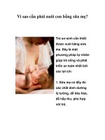 Vì sao cần phải nuôi con bằng sữa mẹ? docx