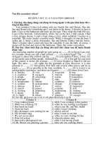 Đề ôn tập Anh 8 Unit 12