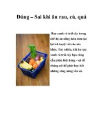 Đúng – Sai khi ăn rau, củ, quả pptx