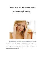 Hiện tượng đau đầu, choáng ngất ở phụ nữ do huyết áp thấp ppsx