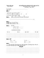 kiểm tra Toán 1 - GHKII ( Bài số 1)