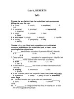 Unit 9 - DESERTS - Test 3