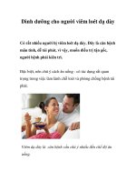 Dinh dưỡng cho người viêm loét dạ dày potx