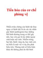 Tiến hóa của cơ chế phòng vệ pptx