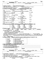 kiểm tra giữa kỳ 2 Anh 7