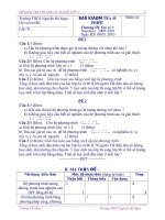 ĐÁP ÁN đề kiểm tra 45''''-C3 - Đại số 9