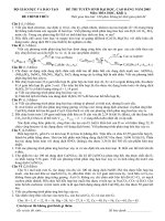 Đề thi tuyển sinh đại học môn hóa khối A 2005 ppt