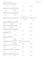 câu hỏi trắc nghiệm giới hạn dãy số nè