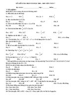 Đề thi học kì II. Toán 7. SUU TAM