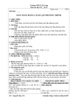 TIẾT 50: GIẢI BÀI TOÁN BẰNG CÁCH LẬP PT