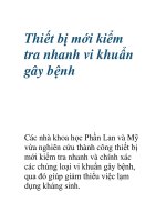 Thiết bị mới kiểm tra nhanh vi khuẩn gây bệnh potx