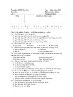 Đề sinh 11 thi học kỳ 2 năm 2010