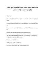 Quyết định và công bố giá trị doanh nghiệp thuộc thẩm quyền của Bộ, cơ quan ngang Bộ pps