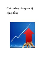 chức năng của quan hệ cộng đồng