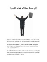 Bạn là ai và sẽ làm được gì? doc