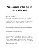 Xác nhận đăng ký bản cam kết bảo vệ môi trường pps