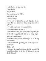 câu hỏi quản trị cơ sở dữ liệu