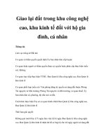 Giao lại đất trong khu công nghệ cao, khu kinh tế đối với hộ gia đình, cá nhân ppt