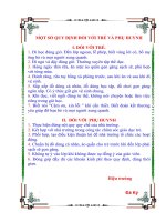 Một số quy điịnh đối với cháu và phụ huynh