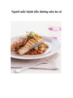 Người mắc bệnh tiểu đường nên ăn cá pps