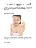 7 tuyệt chiêu dưỡng da chỉ với 5 phút mỗi ngày pps