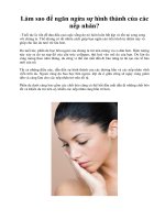 Làm sao để ngăn ngừa sự hình thành của các nếp nhăn? pptx