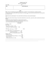 Đề kiểm tra một tiết kỳ II vật lý 9