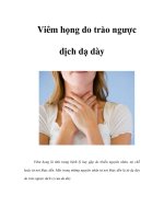 Viêm họng do trào ngược dịch dạ dày docx