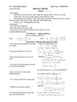 tu chon phuong trinh nang cao