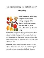 Giá trị dinh dưỡng của một số loại nước hoa quả ép pptx