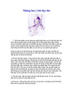 NHỮNG LƯU Ý KHI ĐỌC THƠ