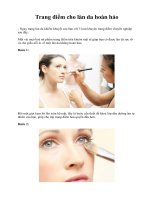 Trang điểm cho làn da hoàn hảo docx