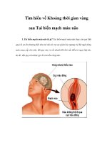 Tìm hiểu về Khoảng thời gian vàng sau Tai biến mạch máu não doc