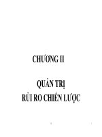 quản trị rủi ro gv  ths võ hữu khánh - chương ii quản trị rủi ro chiến lược