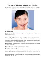 Bí quyết giúp bạn trẻ mãi sau 10 năm pptx