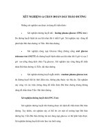 XÉT NGHIỆM và CHẨN ĐOÁN ĐÁI THÁO ĐƯỜNG pptx