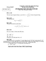 lĐề khảo sát  đội tuyển HSG TX Cửa Lò (Đ2)