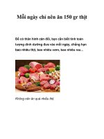 Mỗi ngày chỉ nên ăn 150 gr thịt pptx