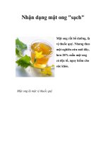 Nhận dạng mật ong sạch pptx