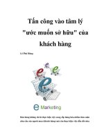tấn công vào tâm lý ước muốn sở hữu của khách hàng