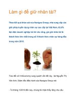 Làm gì để giữ nhân tài? docx