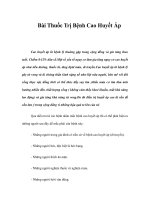 Bài Thuốc Trị Bệnh Cao Huyết Áp pptx