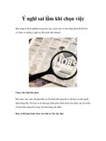 Ý nghĩ sai lầm khi chọn việc pptx